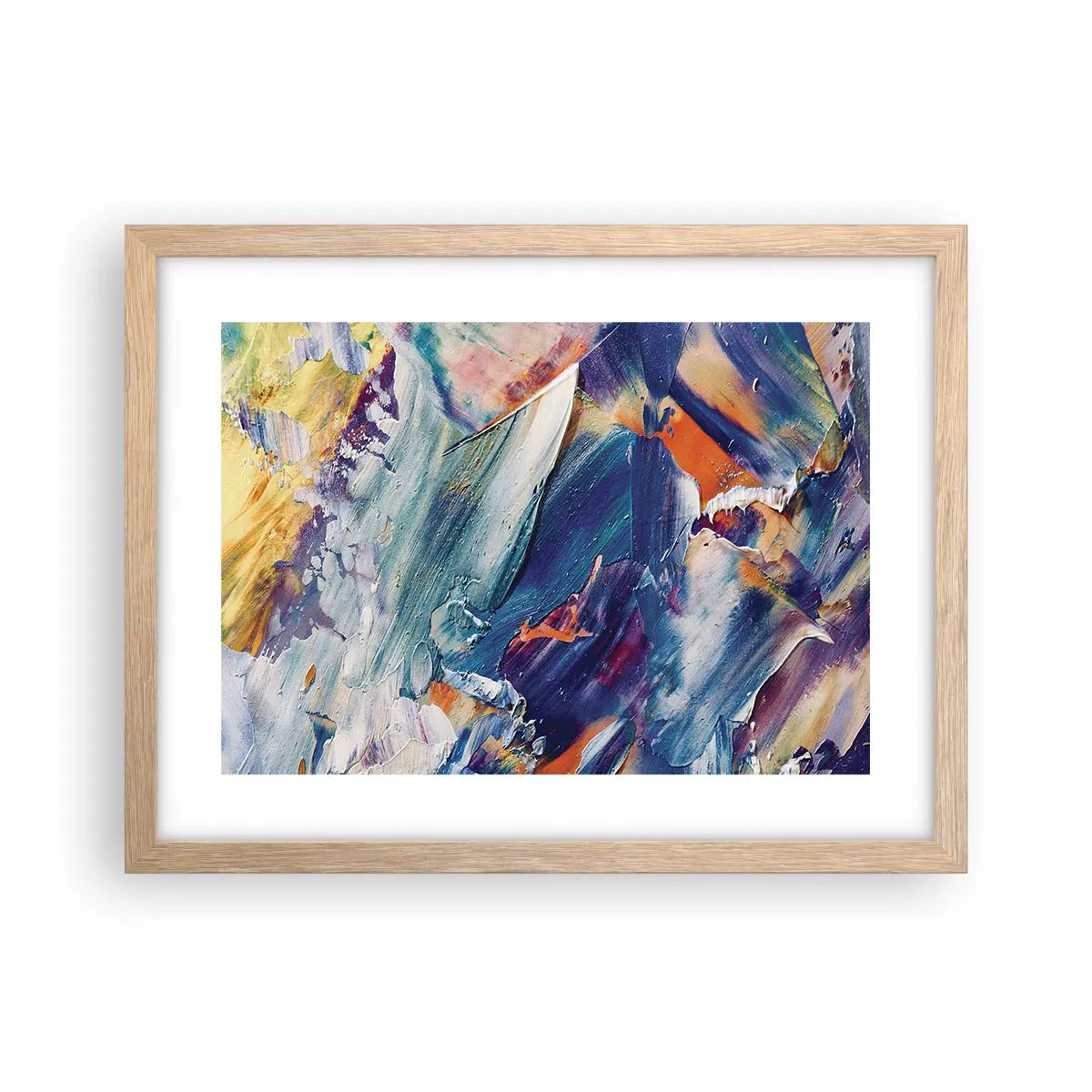 Poszter világos tölgy keretben - Színkavalkád - 40x30 cm