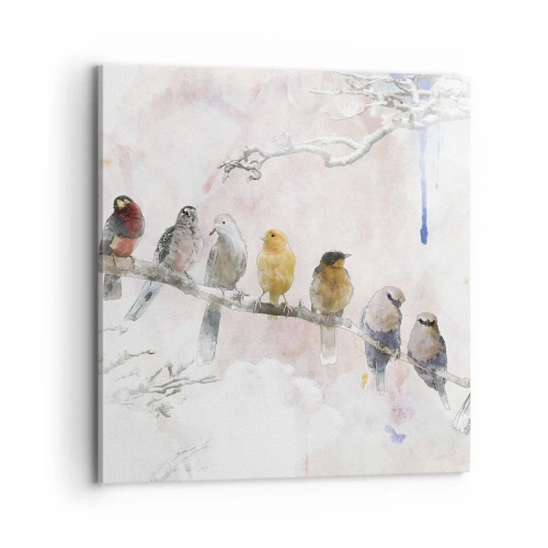 Vászonkép - Szárnyas találkozó - 70x70 cm
