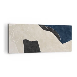 Vászonkép - Absztrakt kompozíció - az árnyalatok kontrasztja - 100x40 cm