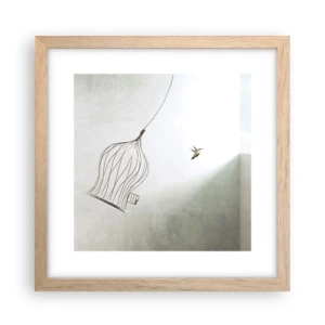 Poszter világos tölgy keretben - Az elememen - 30x30 cm