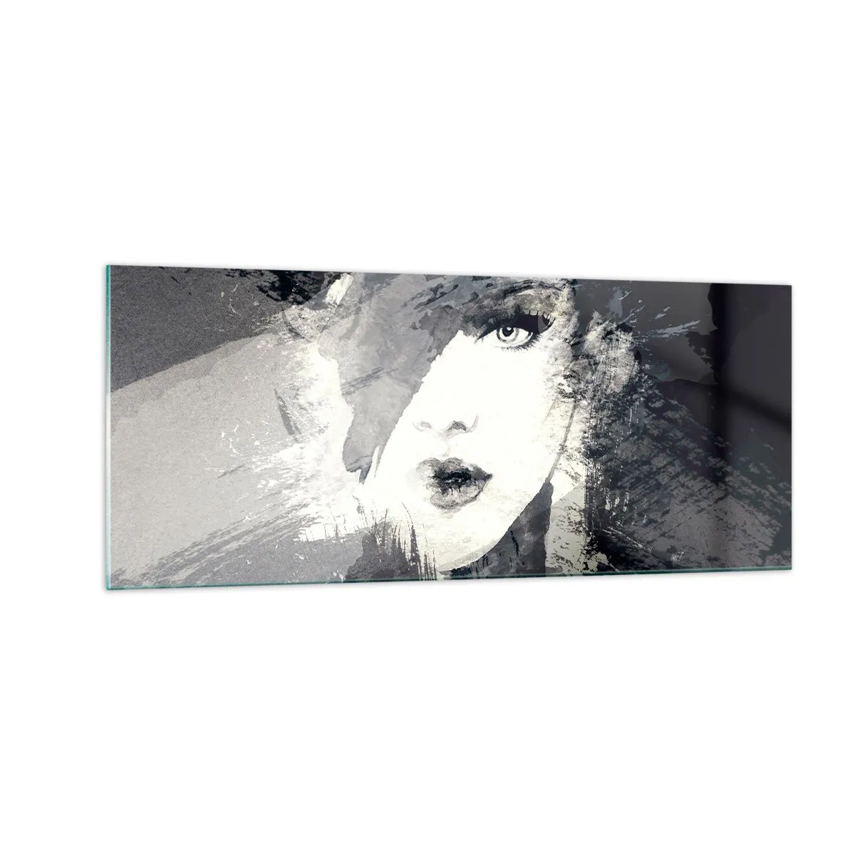 Üveg kép - Szürke fátyol mögül - 100x40 cm