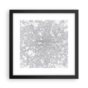 Poszter fehér keretben - A londoni labirintus térképe - 30x30 cm