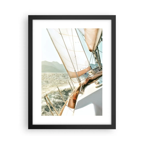Poszter fehér keretben - Dagadó vitorlákkal - 30x40 cm