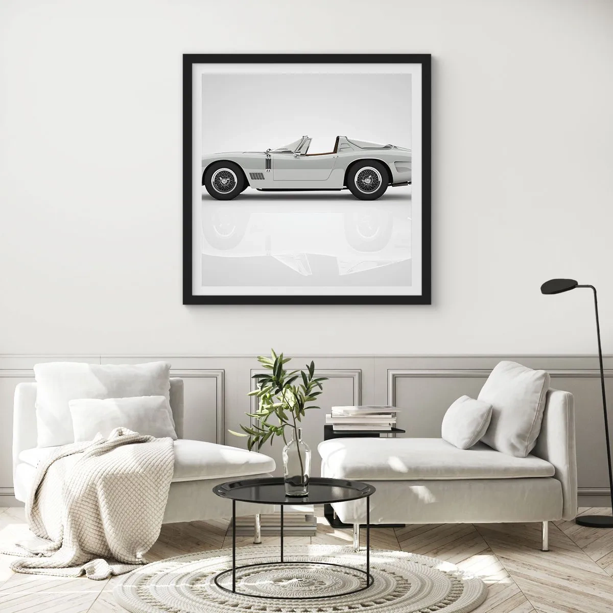 Poszter fehér keretben - A szórakozás ígérete - 40x40 cm