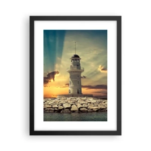 Poszter fehér keretben - Fény - Jóság - Szépség - 30x40 cm