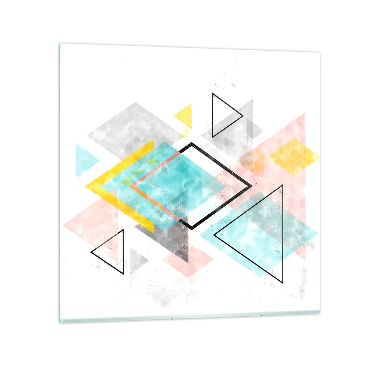 Üveg kép - Geometriai játék - 30x30 cm