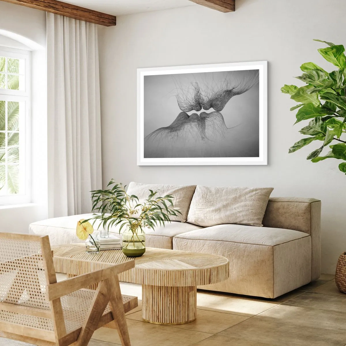 Poszter fekete keretben - A szél csókja - 70x50 cm