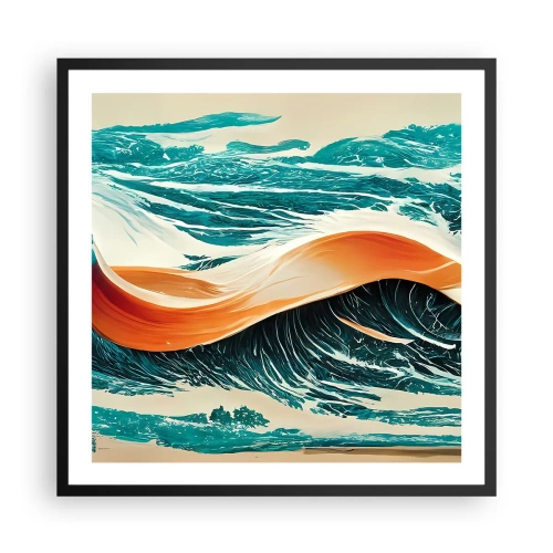 Poszter fehér keretben - Szörfös álma - 60x60 cm