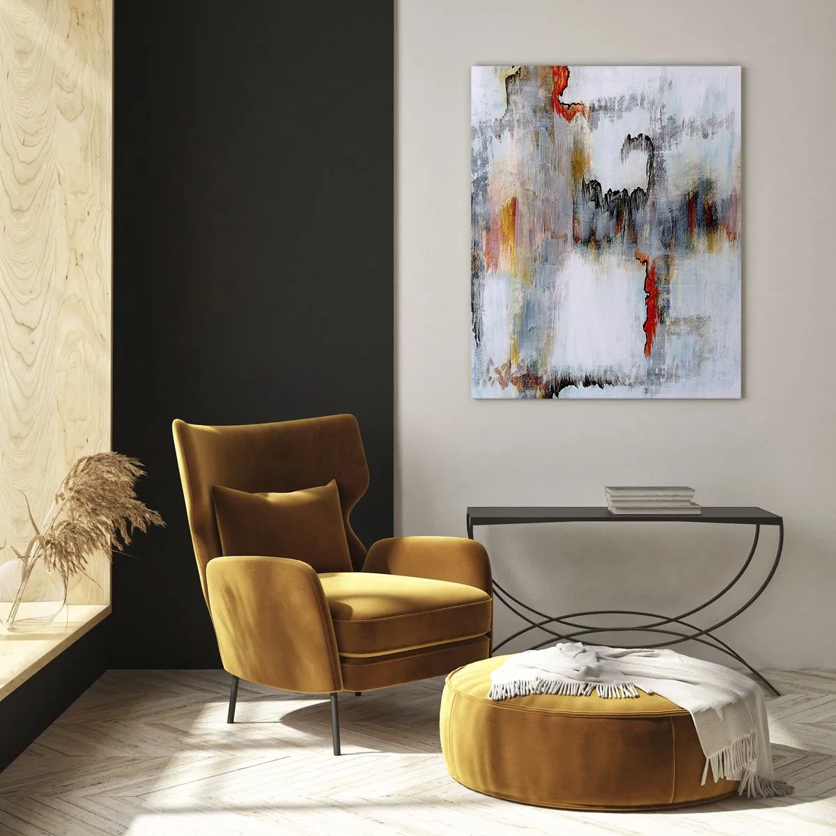 Üveg kép - Egy bottal a vízen - 50x70 cm