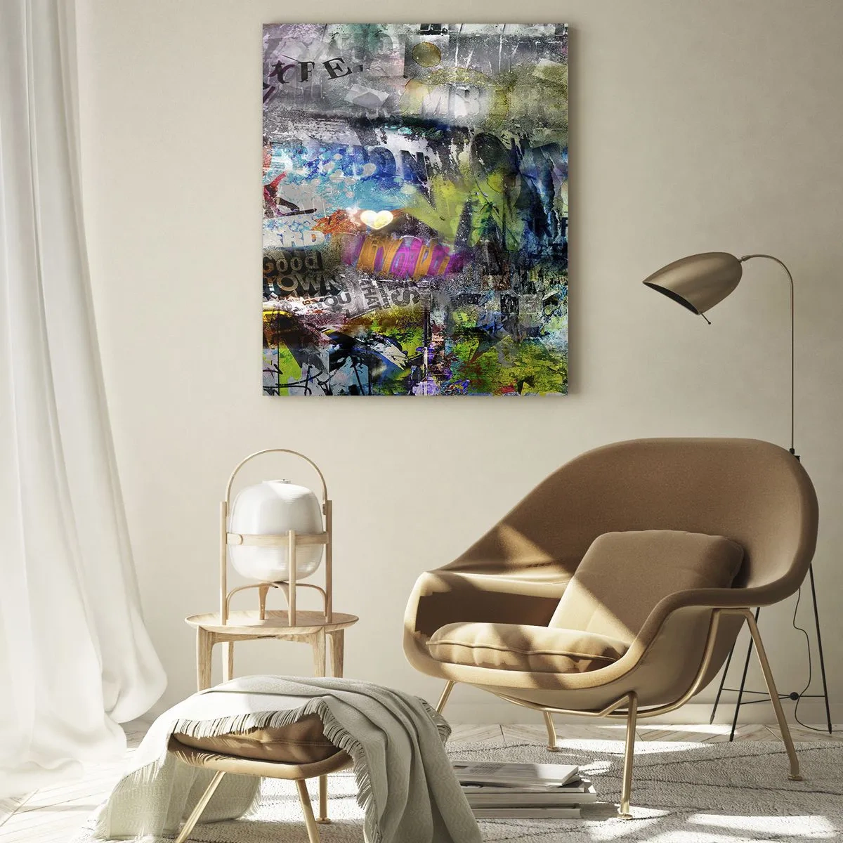 Üveg kép - Emlékek kollázsa - 70x100 cm