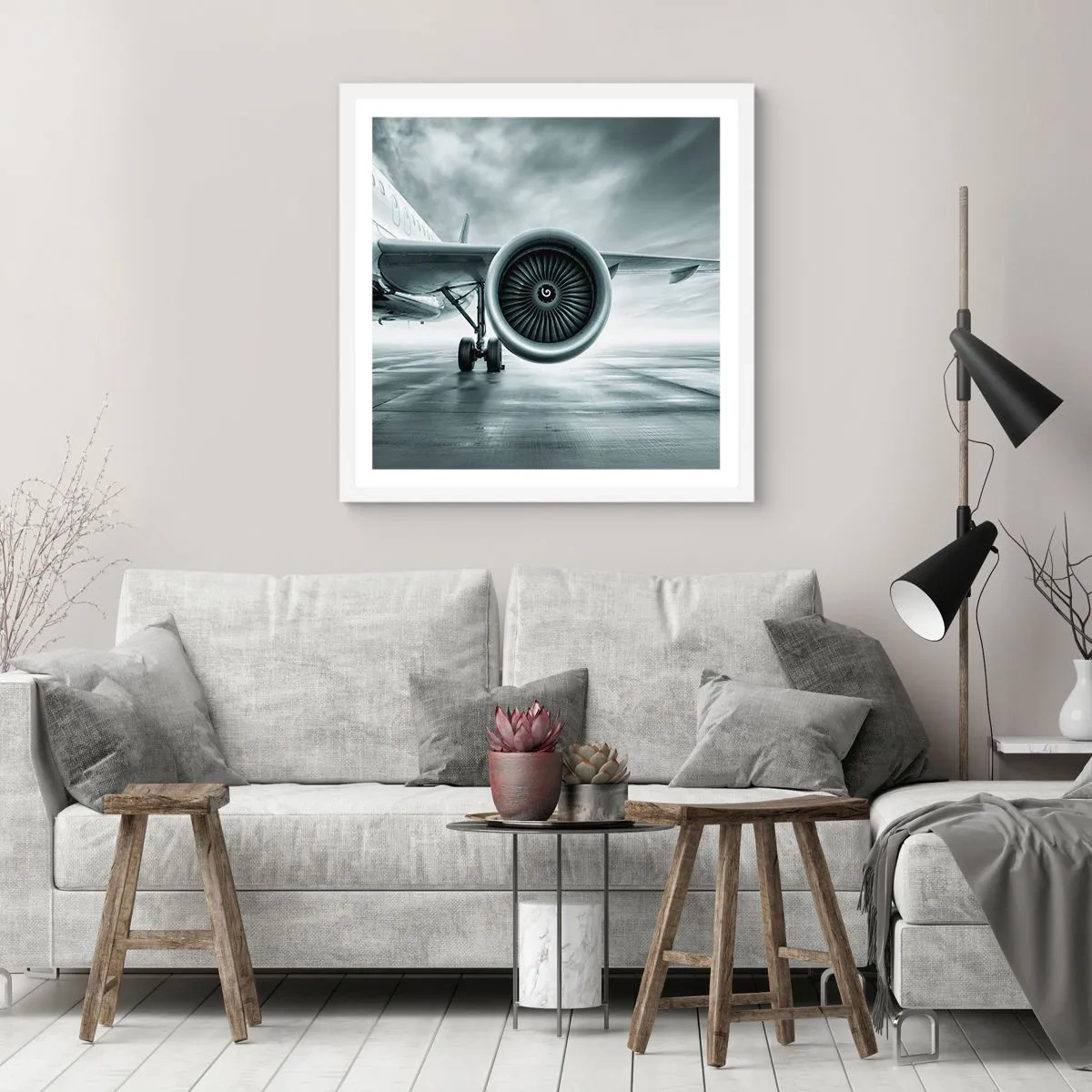 Poszter fekete keretben - Van erő! - 40x40 cm