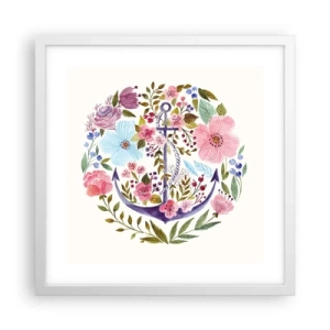 Poszter fekete keretben - Egy tengerész jó éjszakai alvása - 40x40 cm