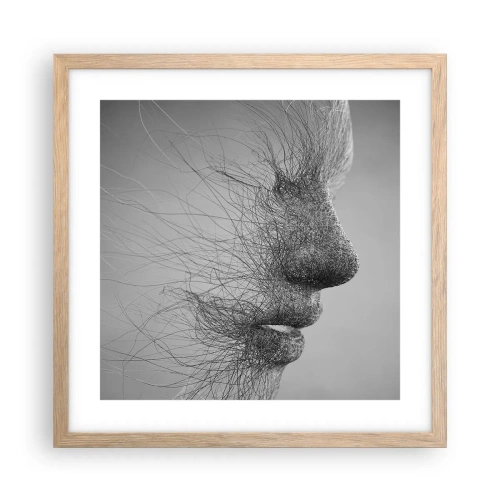 Poszter világos tölgy keretben - A szél szelleme - 40x40 cm