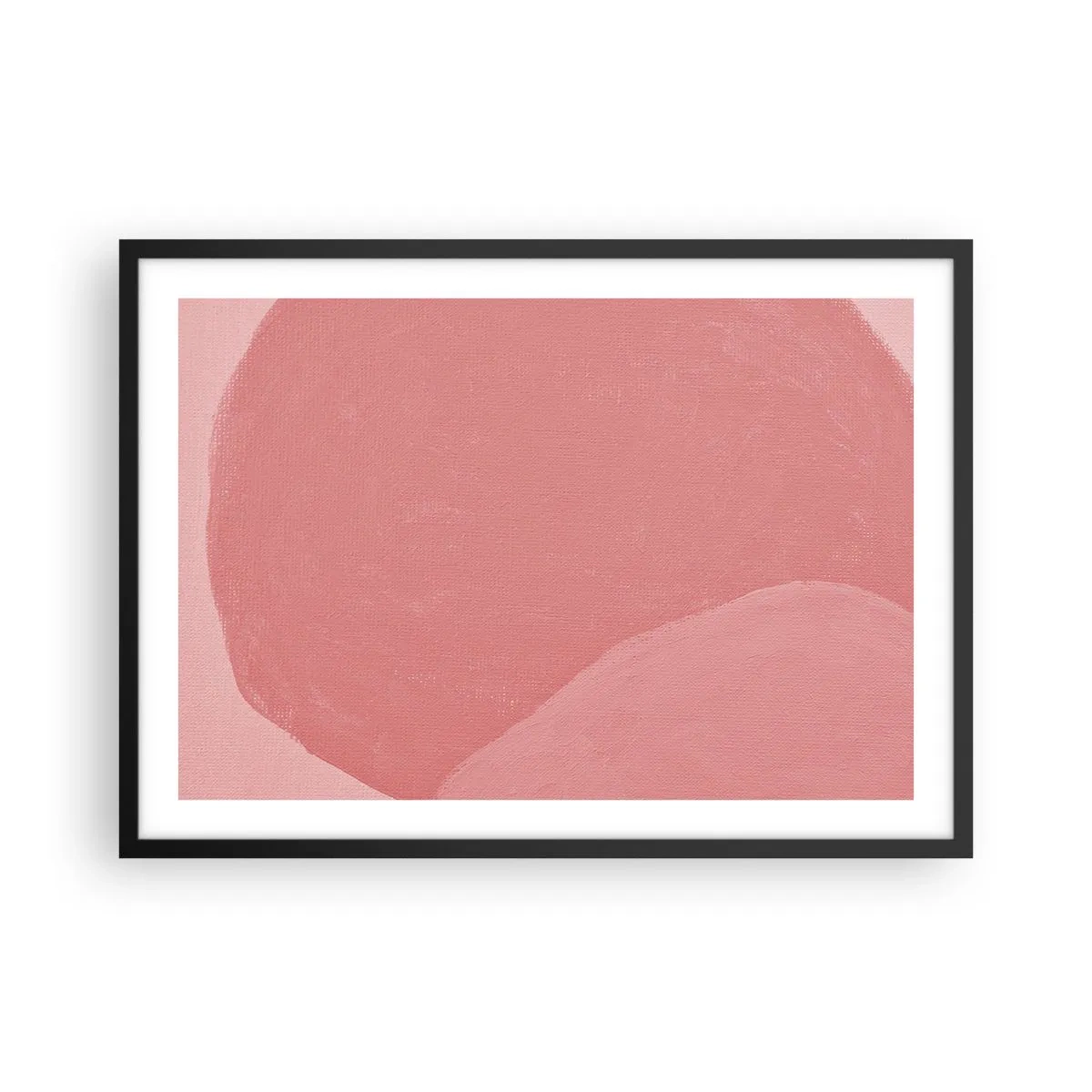 Poszter fehér keretben - Organikus kompozíció rózsaszínben - 70x50 cm