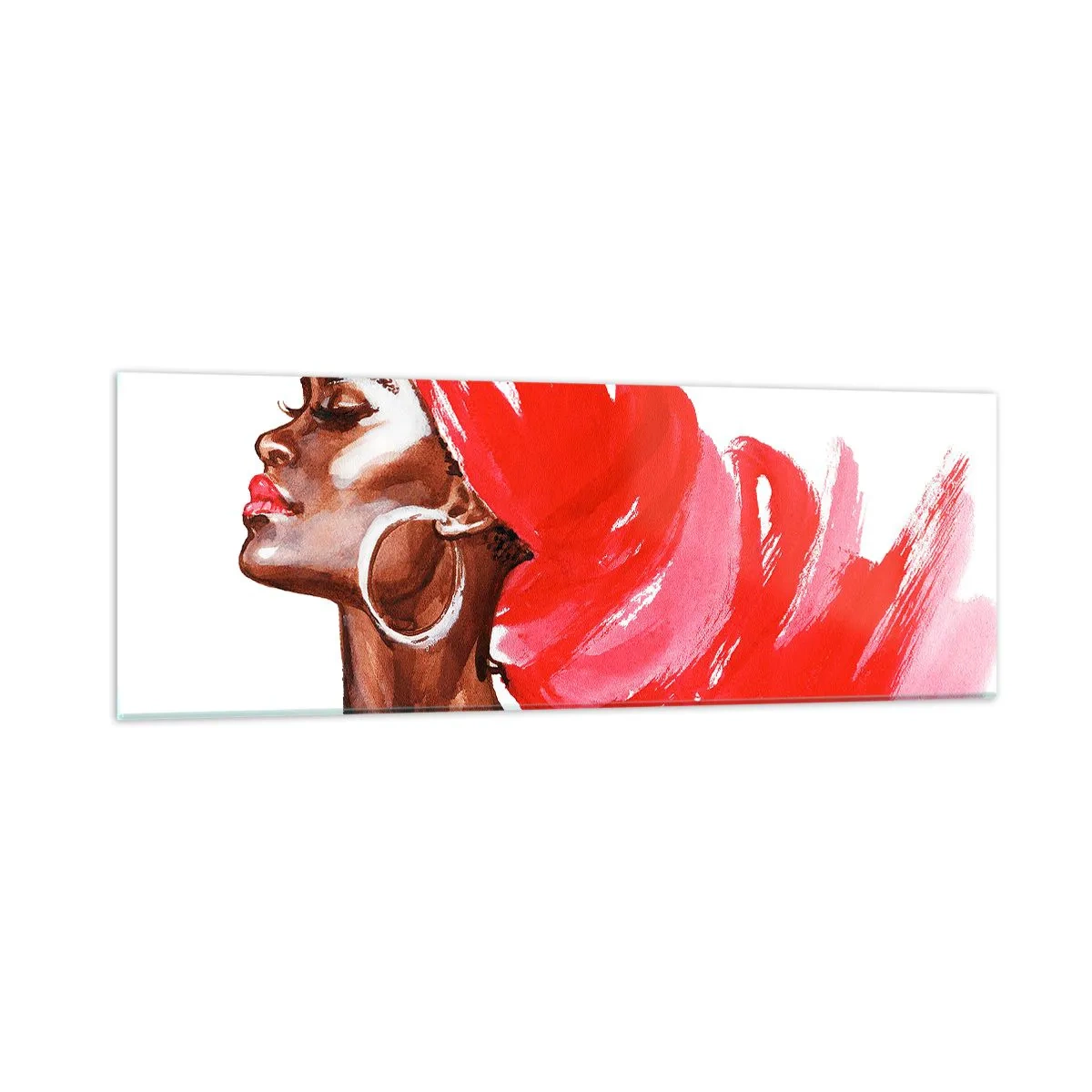 Üveg kép - "Van egy szél, ami kinyitja az ember orrlyukait” - 90x30 cm