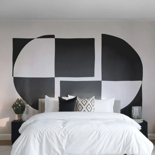 Fotótapéta Premium Canvas - Antitézis – szintézis - Absztrakció, Darab, Fekete és fehér - 350x256 cm