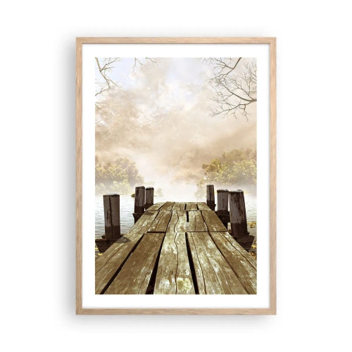 Poszter világos tölgy keretben - Az ősz enyhe szomorúsága - 50x70 cm