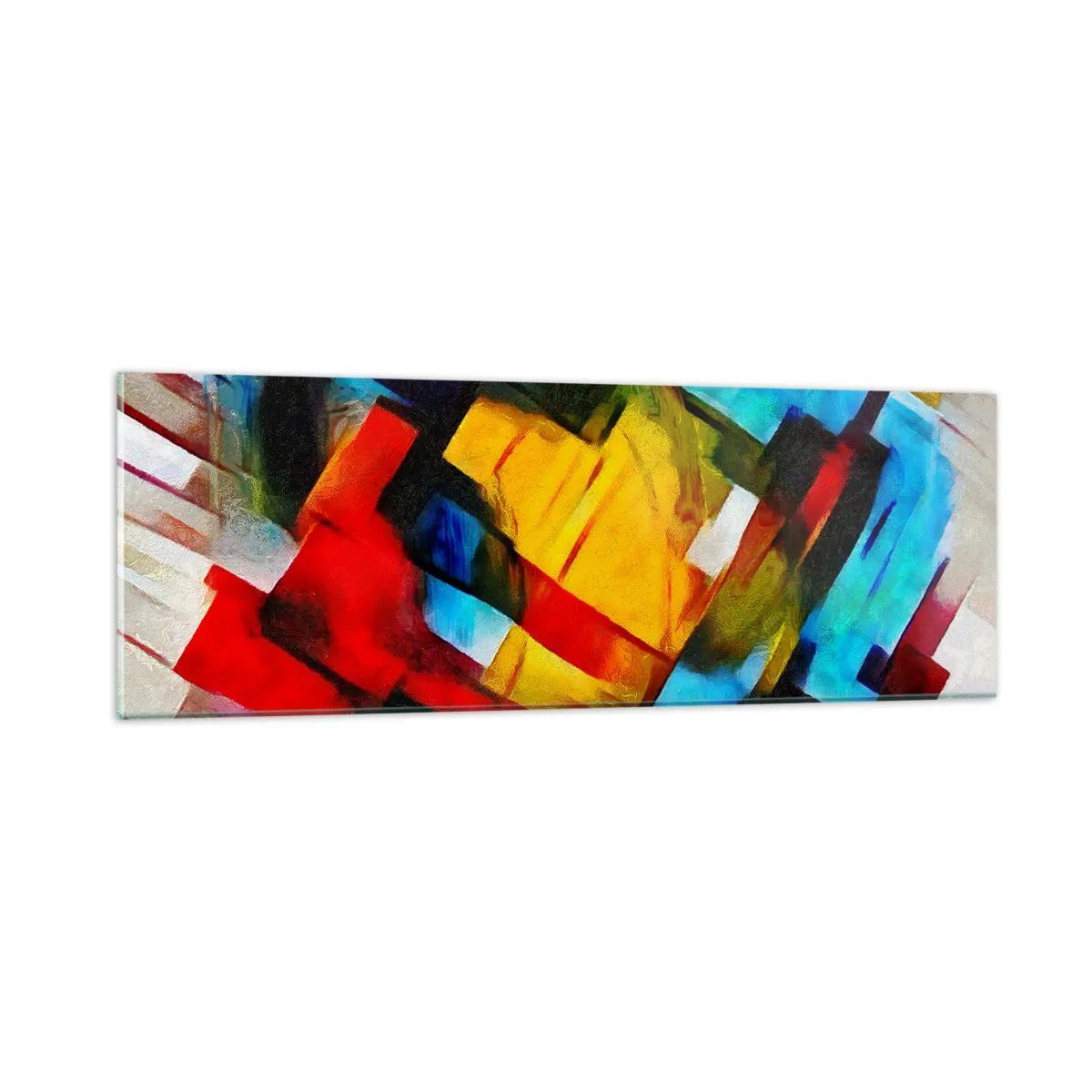 Üveg kép - Többszínű réteges - 90x30 cm