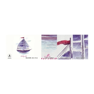 Fotótapéta Minta Premium Canvas - Teli vitorlákat és nyugodt vizet - Vitorlás, Tengerpart, Tenger - 100x30 cm