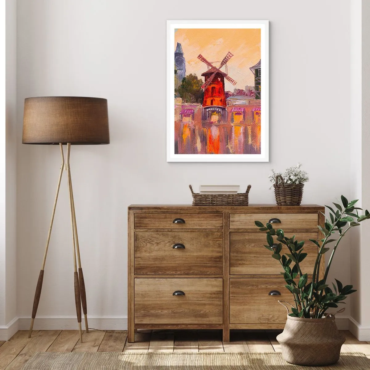 Poszter fekete keretben - Párizsi ikonok - Moulin Rouge - 70x100 cm