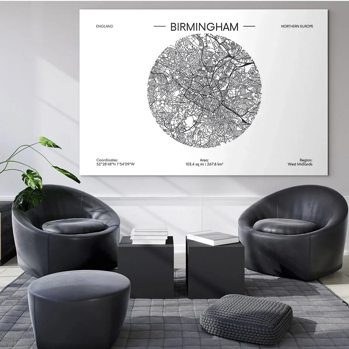 Üveg kép - Birmingham anatómiája - 100x70 cm
