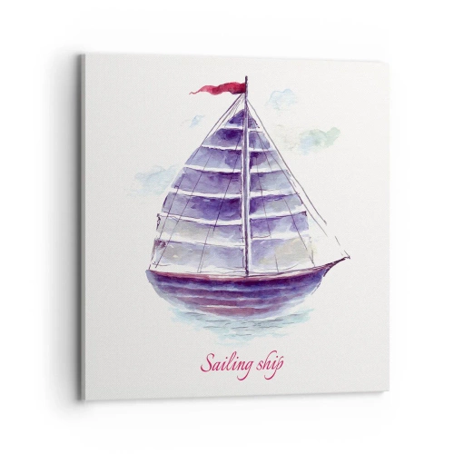 Vászonkép - Teli vitorlákat és nyugodt vizet - 70x70 cm