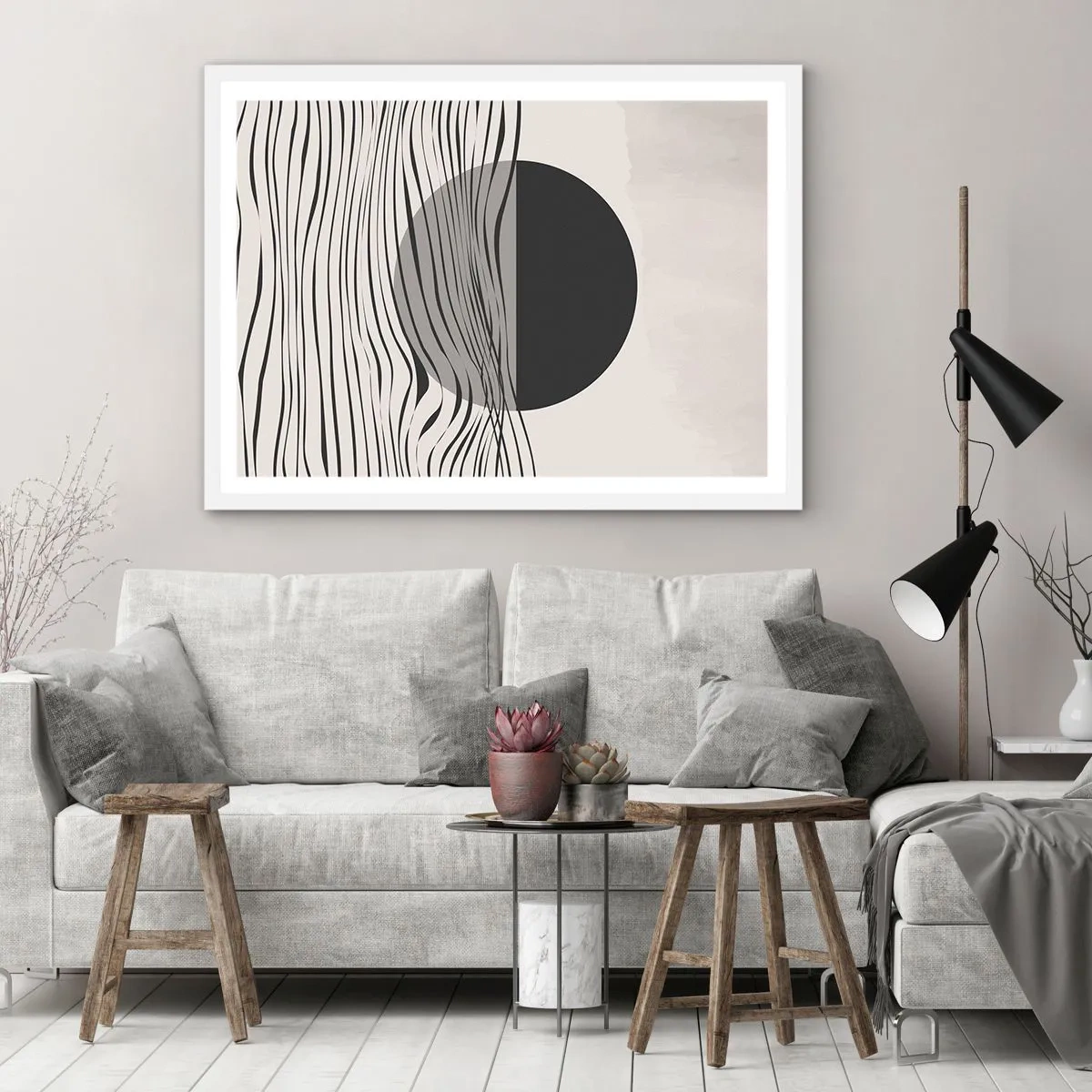 Poszter fekete keretben - A feles kompozíciója - 91x61 cm