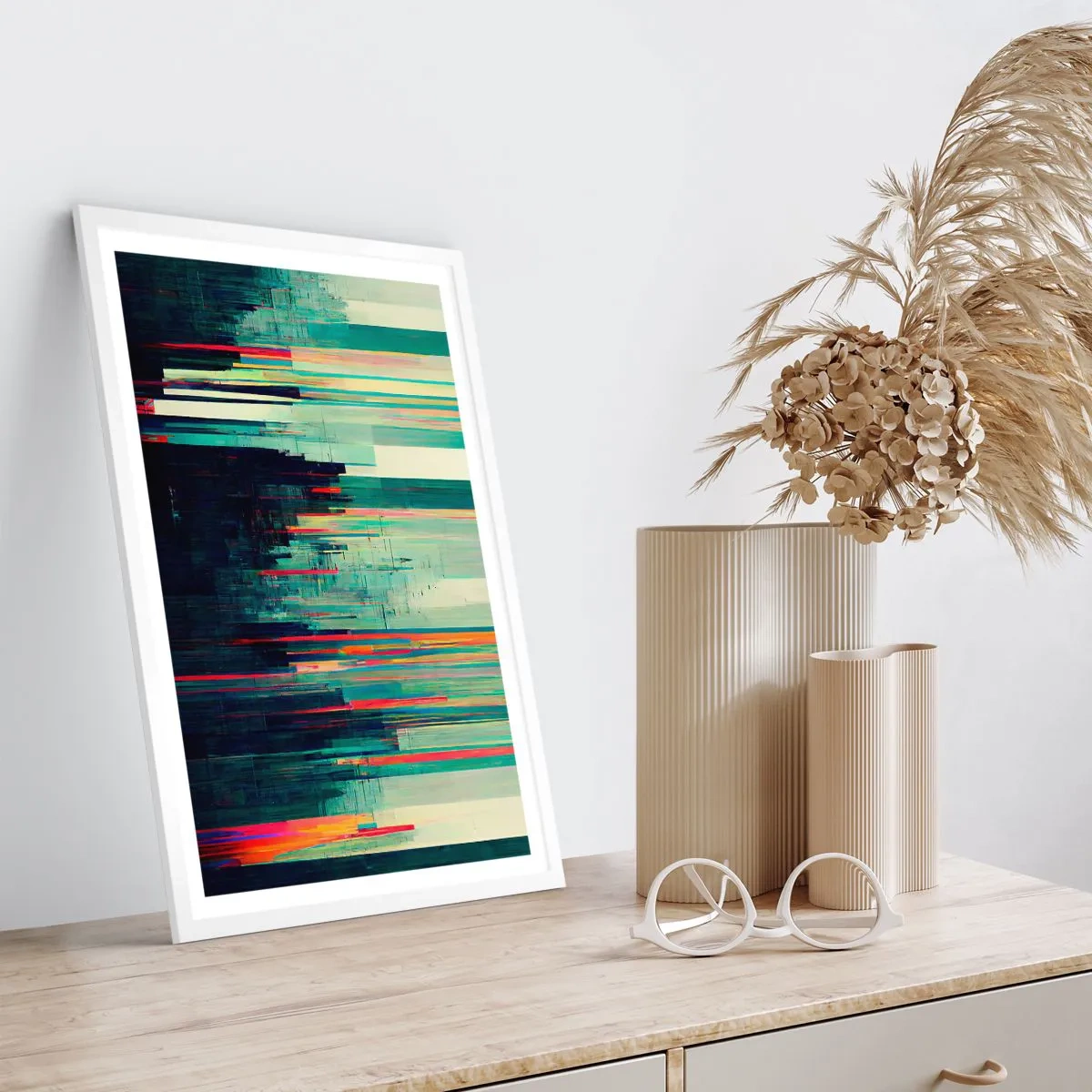 Poszter fekete keretben - Futurisztikus város - 70x100 cm
