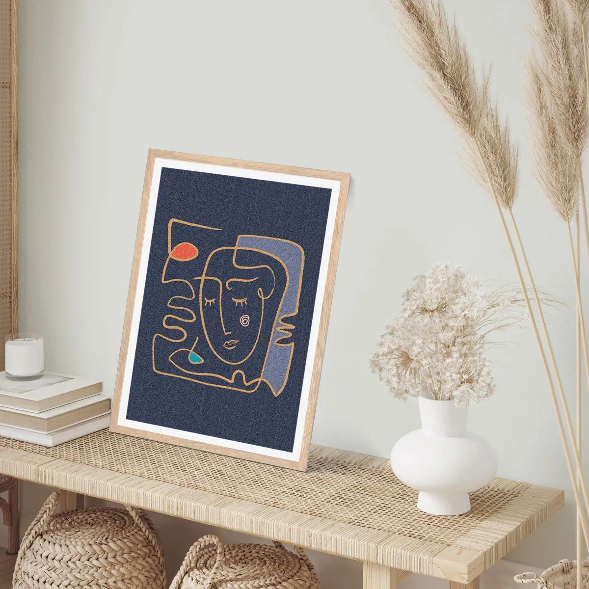 Poszter világos tölgy keretben - Álmodozásban - 61x91 cm