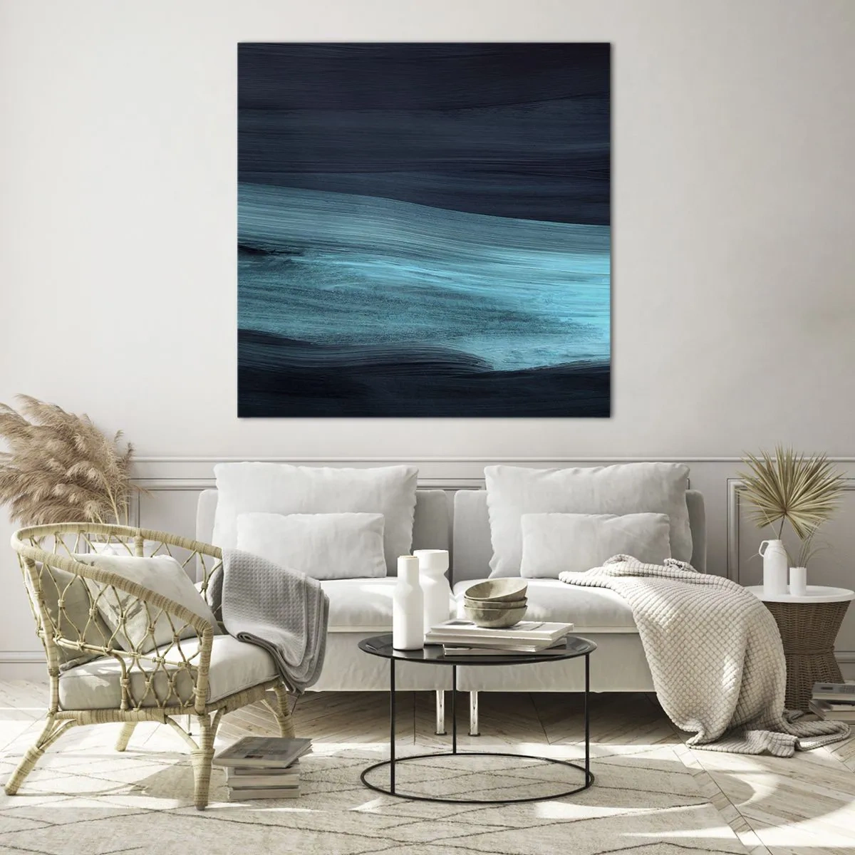 Üveg kép - Ússz az árral - 70x70 cm