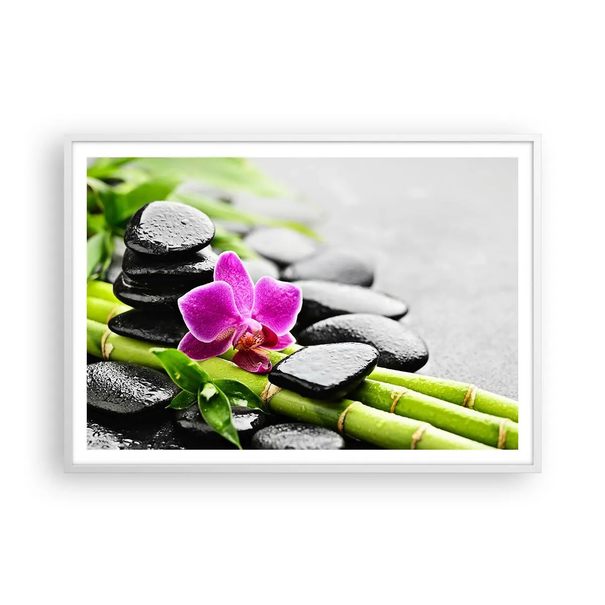 Poszter fekete keretben - Nyugodt egyensúlyban - 100x70 cm