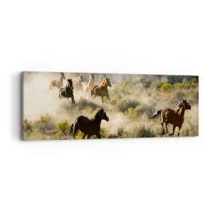 Vászonkép - Rivalizálás – szabadság, vagy férfierő? - 90x30 cm