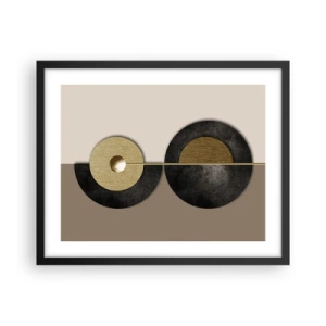 Poszter fehér keretben - Variációk egy kör körül - 50x40 cm