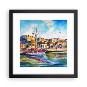 Poszter fehér keretben - Szivárványos délután - 30x30 cm