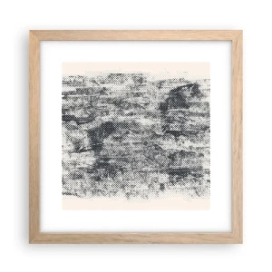 Poszter világos tölgy keretben - Ködös kompozíció - 30x30 cm