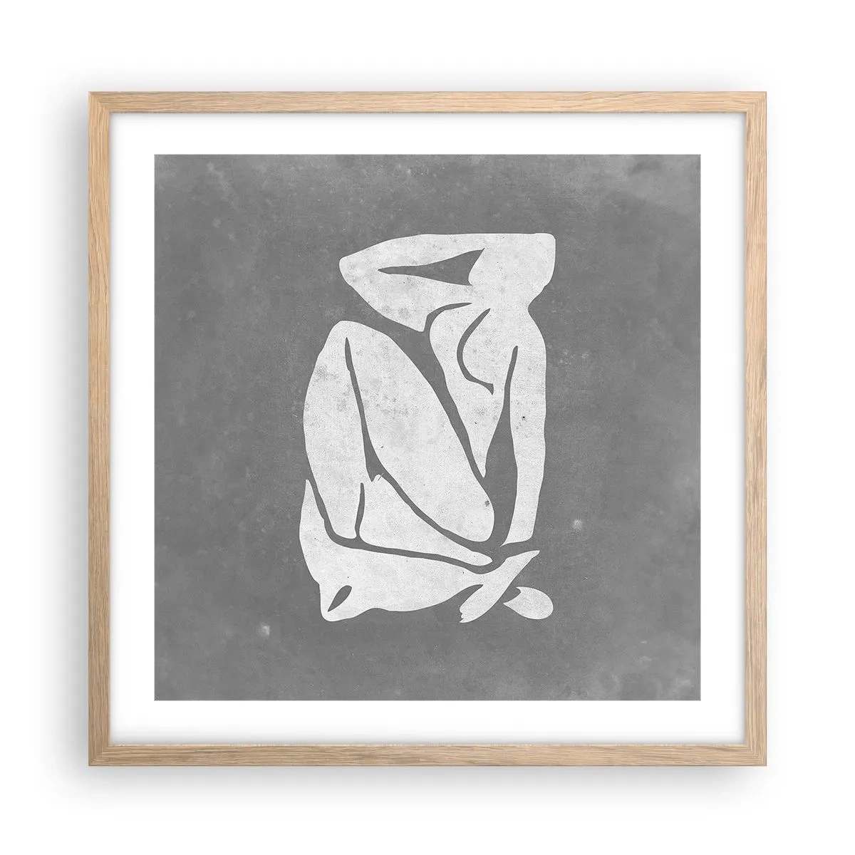 Poszter világos tölgy keretben - Álmélkodásban - 50x50 cm