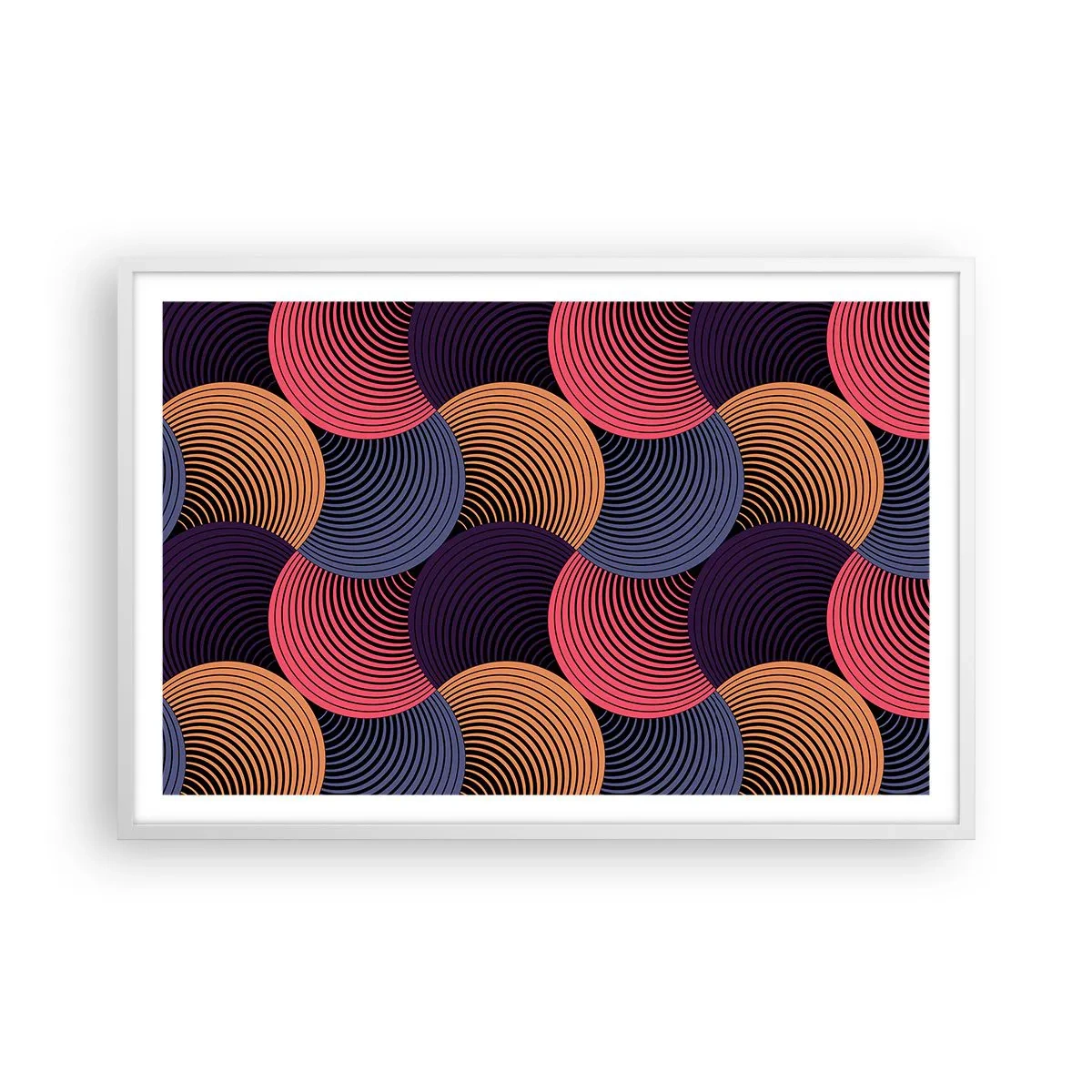 Poszter fekete keretben - Körkörös ritmusban - 91x61 cm