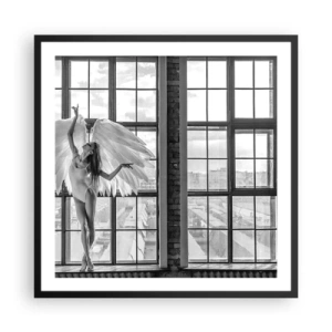 Poszter fehér keretben - Angyalok városa? - 60x60 cm