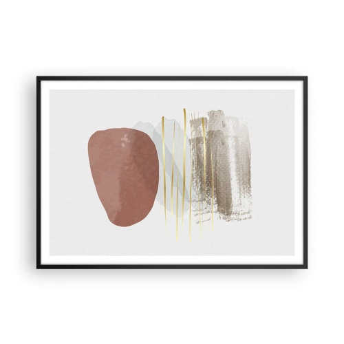 Poszter fehér keretben - Absztrakt oszlopsor - 100x70 cm