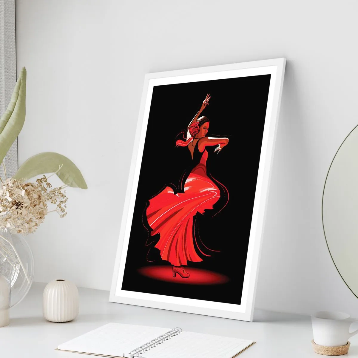 Poszter fekete keretben - A flamenco tüzes szelleme - 61x91 cm