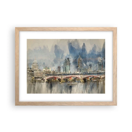 Poszter világos tölgy keretben - London teljes pompájában - 40x30 cm