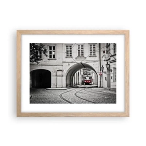 Poszter világos tölgy keretben - A város labirintusán keresztül - 40x30 cm