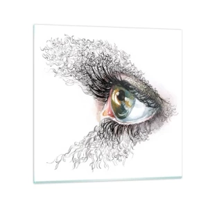 Üveg kép - Nézz egyenesen a lélekbe - 60x60 cm