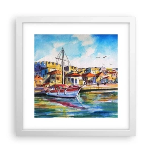 Poszter fekete keretben - Szivárványos délután - 30x30 cm