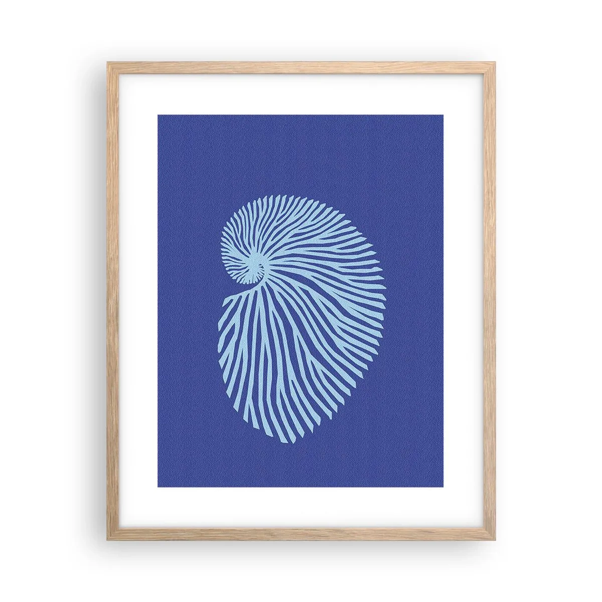 Poszter világos tölgy keretben - Egy kagyló születése - 40x50 cm