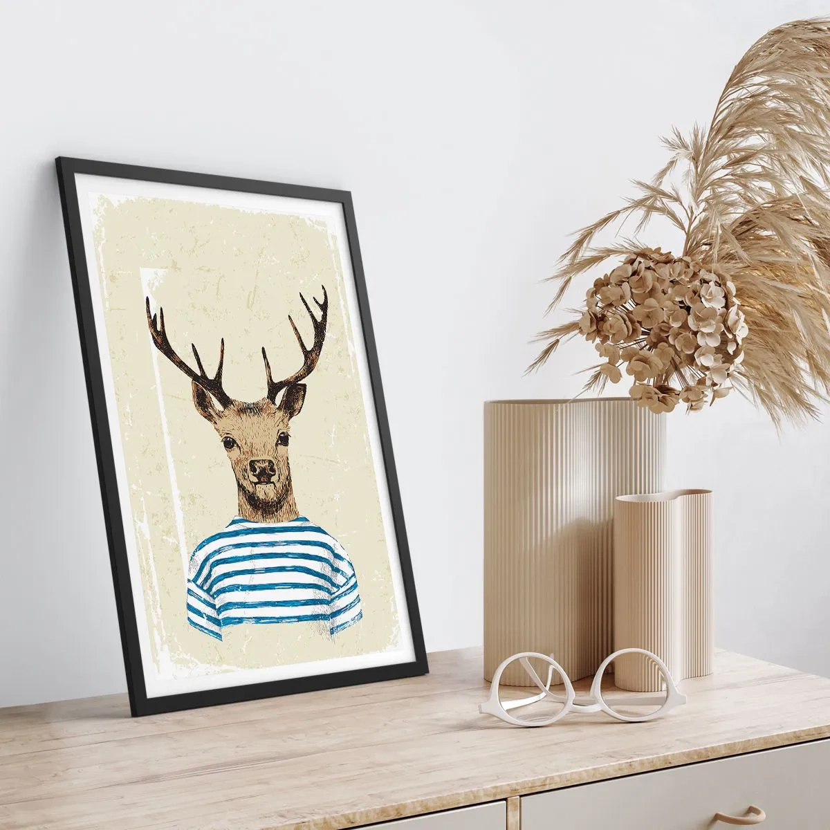 Poszter fehér keretben - Mert szeretem a csíkos pólókat! - 30x40 cm