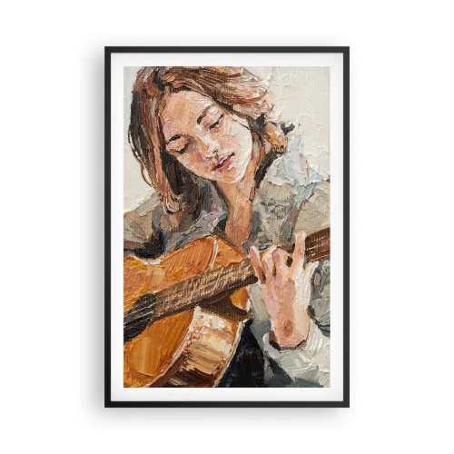 Poszter fehér keretben - Koncert gitárra és egy lány szívére - 61x91 cm