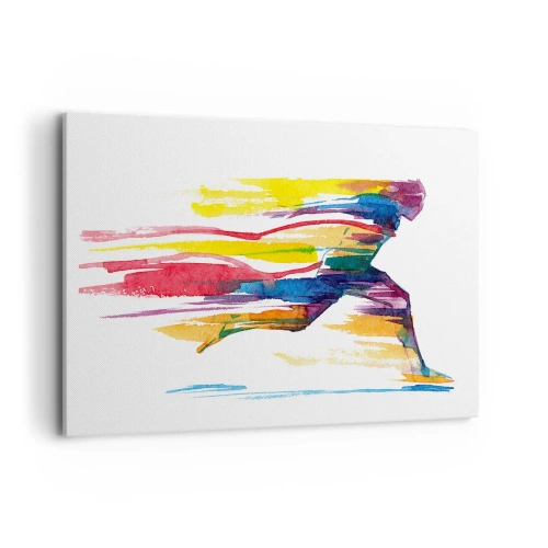 Vászonkép - Futás a szivárványon - 120x80 cm