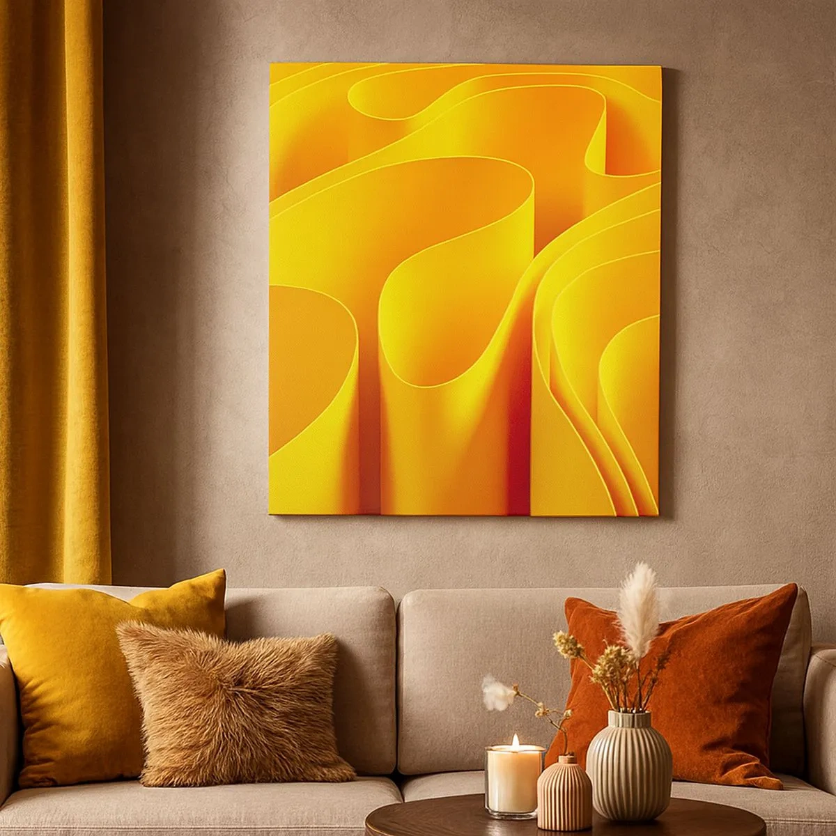 Vászonkép - Mint a nap hullámai - 30x30 cm