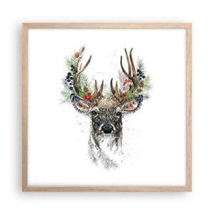 Poszter világos tölgy keretben - Ünnepi köntösben - 50x50 cm